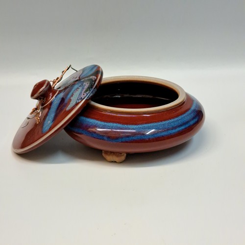 #240110 Treasure Box, Round Red 3x6 $28 at Hunter Wolff Gallery